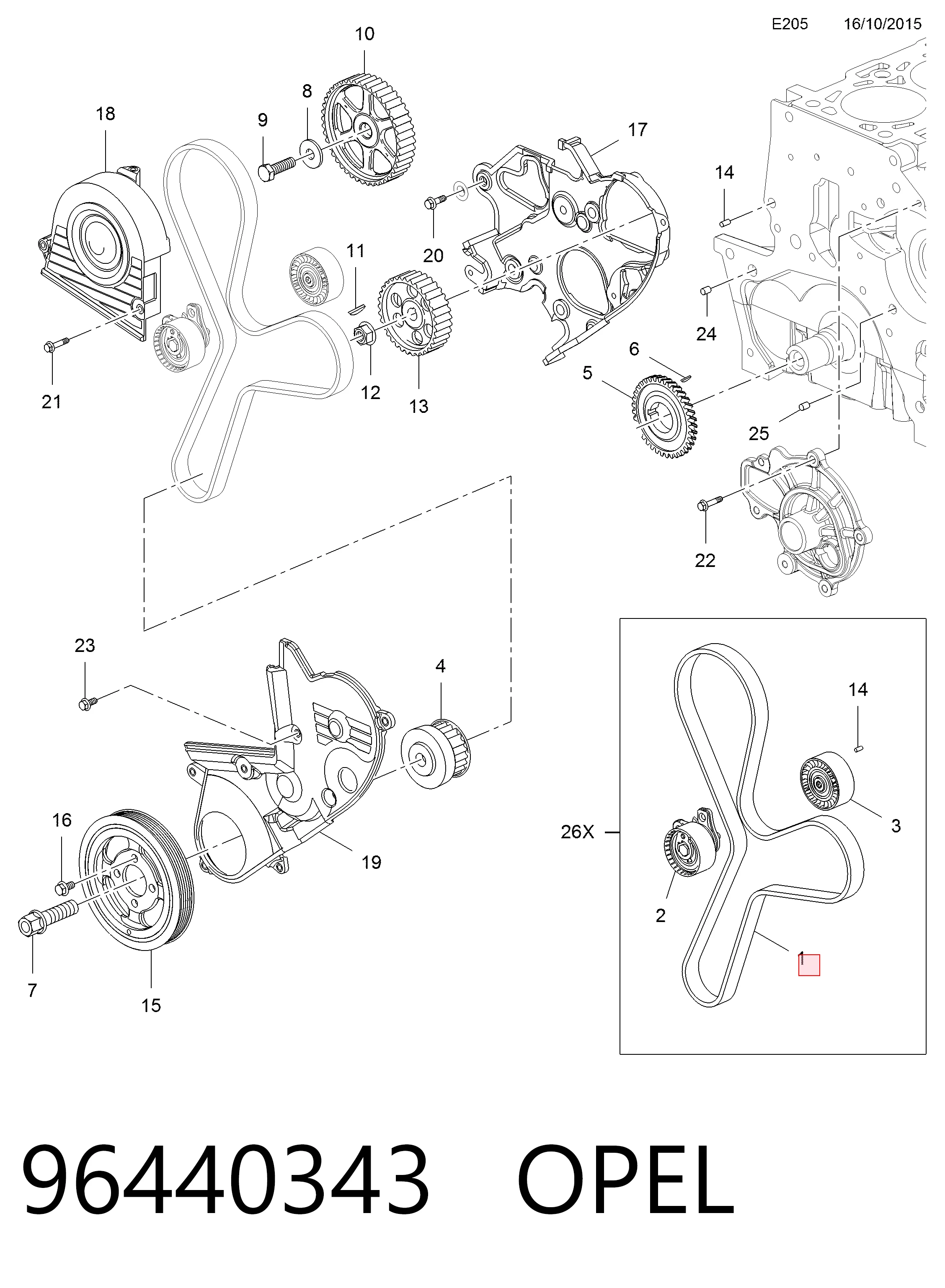  Pasek rozrządu Opel Antara 