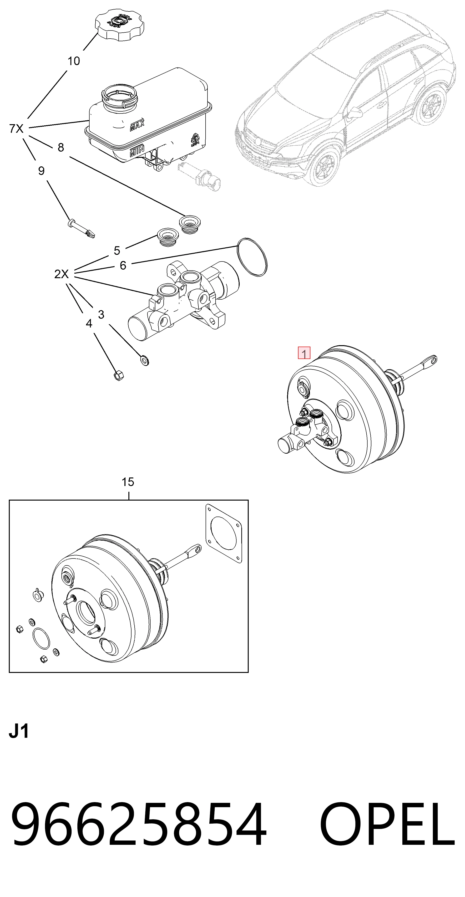 Wzmacniacz próżniowy hamulców Chevrolet Captiva I SUV (C100) (2006 - 2010) cena, od 81,84 USD