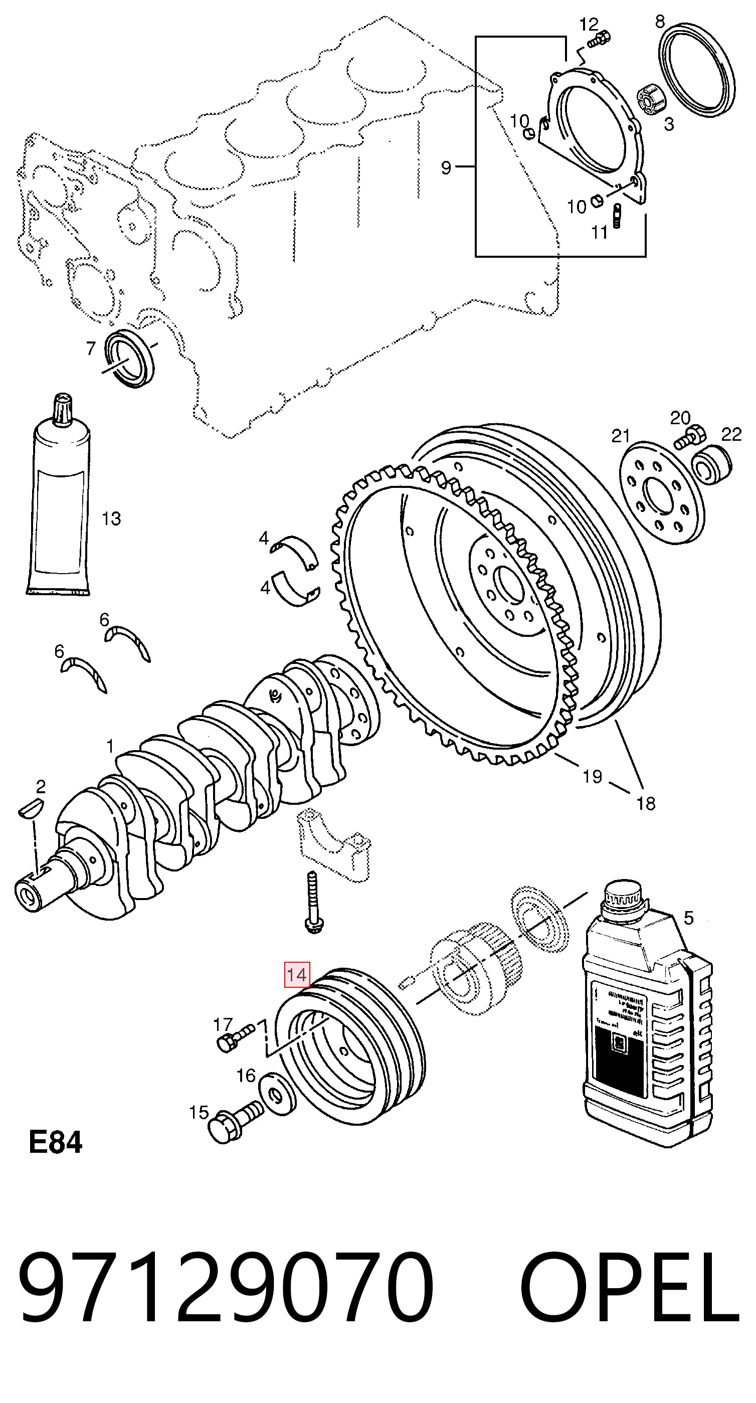 Koło pasowe wału korbowego General Motors 5614417 cena, od 80,64 USD