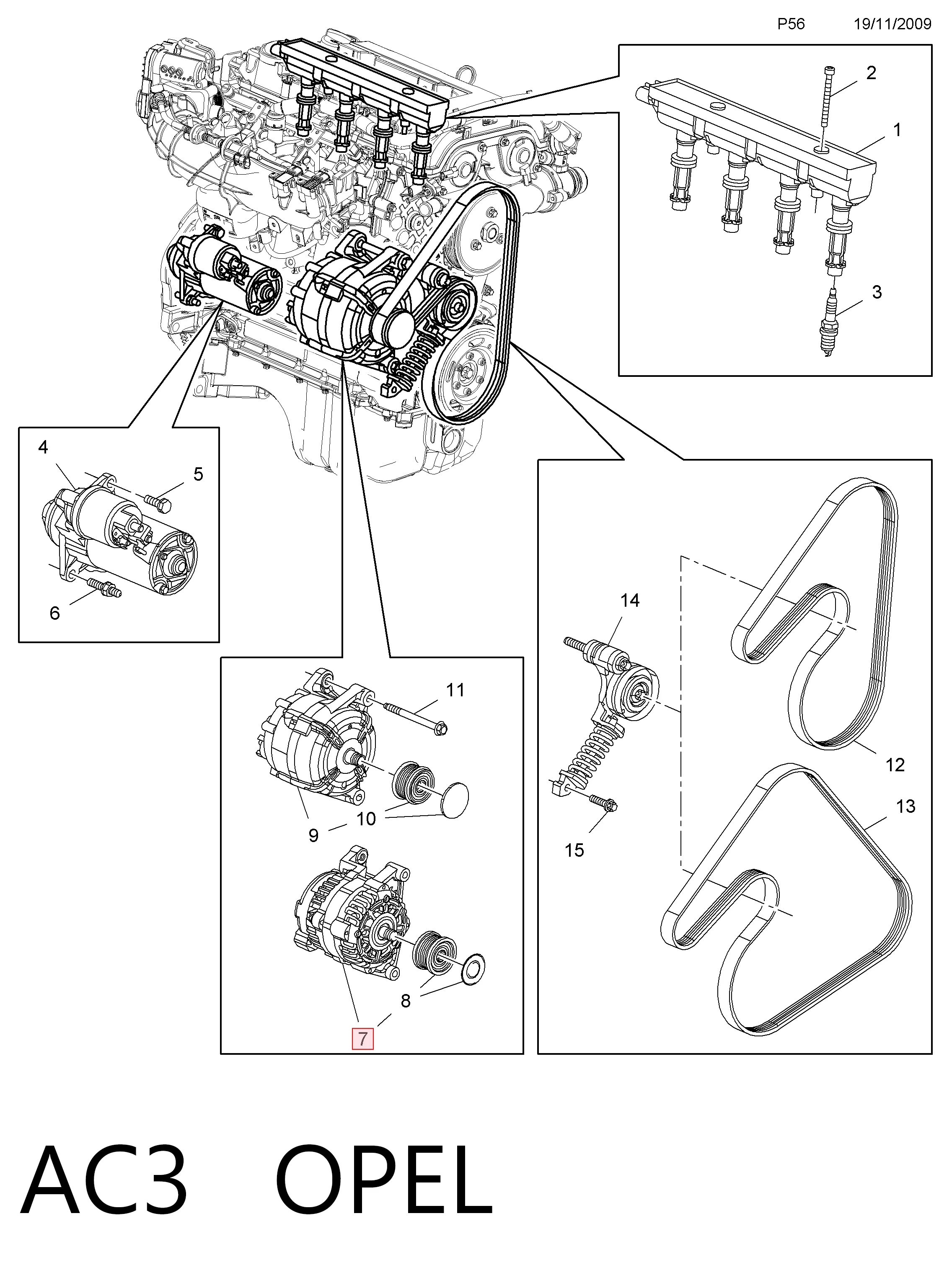 AC3 Opel Alternator