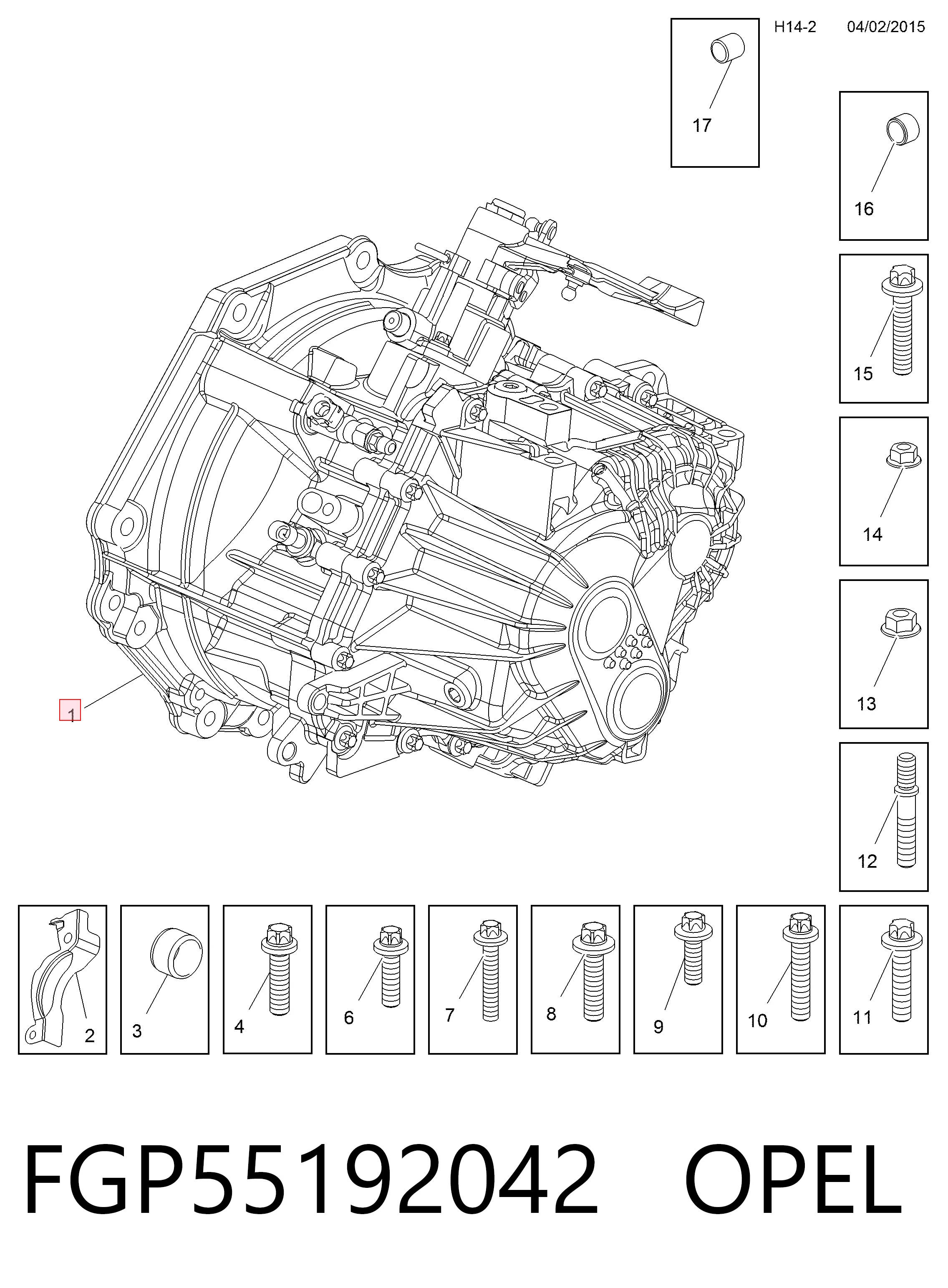 Do koszyka Mechaniczna skrzynia biegów w komplecie Opel Zafira B A05