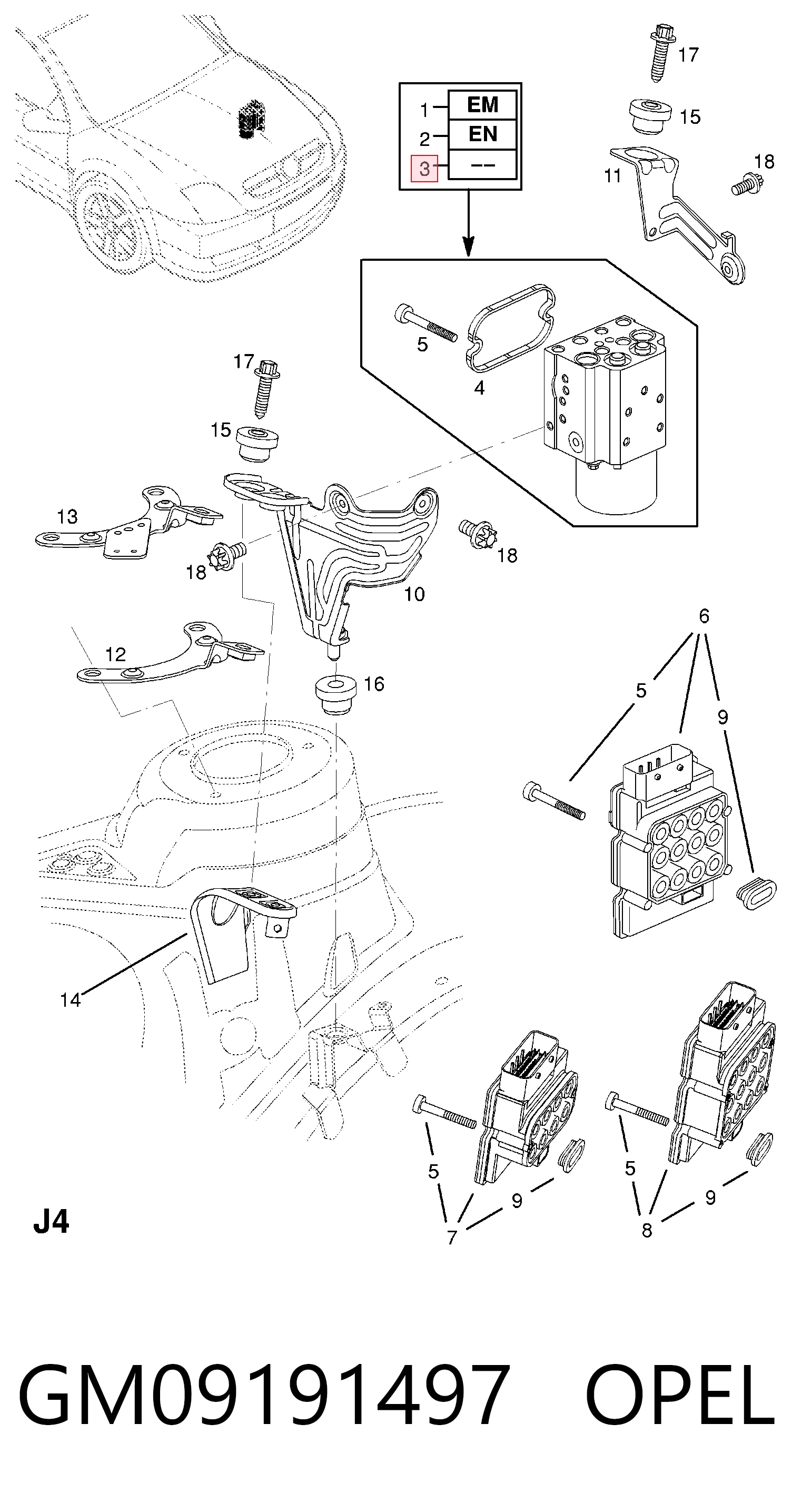 Sterownik ABS  hydrauliczny Opel Signum hatchback (2003 - 2008) cena, od 84,22 USD