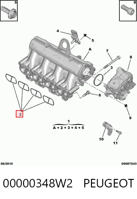 Uszczelka kolektora ssącego Fiat Doblo I