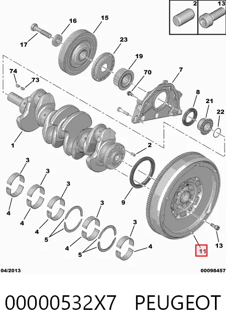 Koło zamachowe silnika do Citroen C8  EA, EB