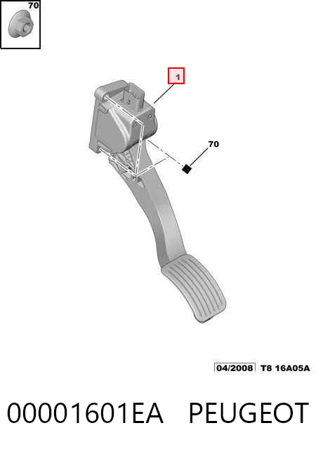 Pedał przyspieszenia (gazu) do Peugeot Partner II 