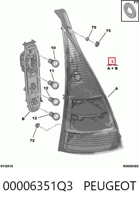 Lampa zespolona tylna prawa do Citroen C3 I FC