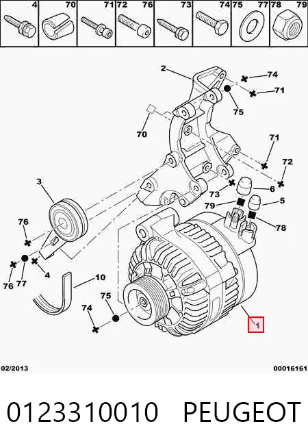 0123310010 Peugeot/Citroen Alternator