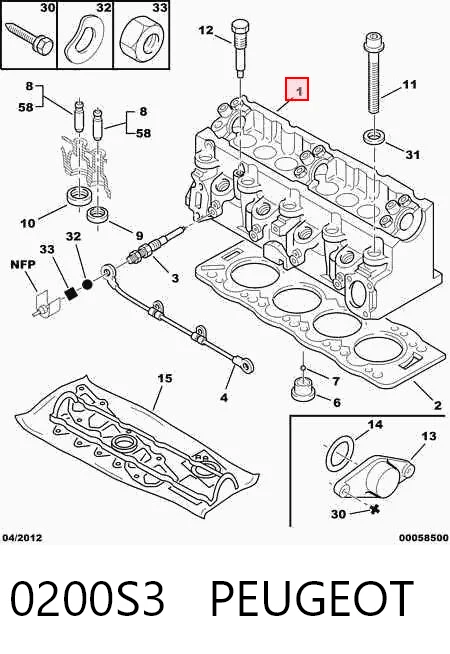Głowica cylindrów do Peugeot 405 I 15B