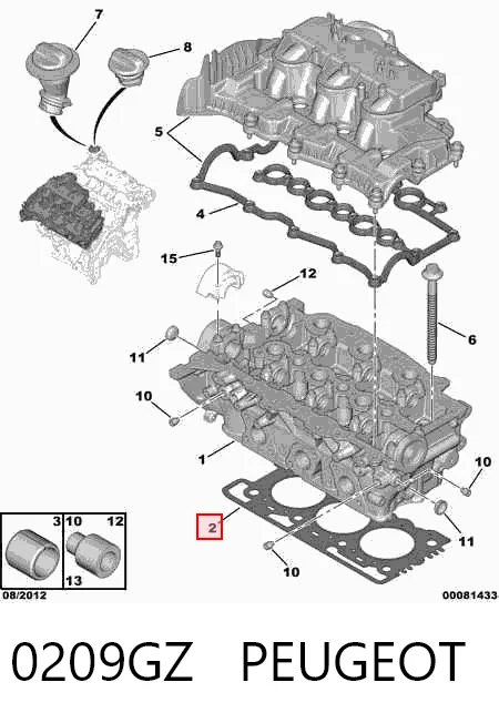 Do koszyka Uszczelka głowicy cylindrów Land Rover Range Rover SPORT II L494