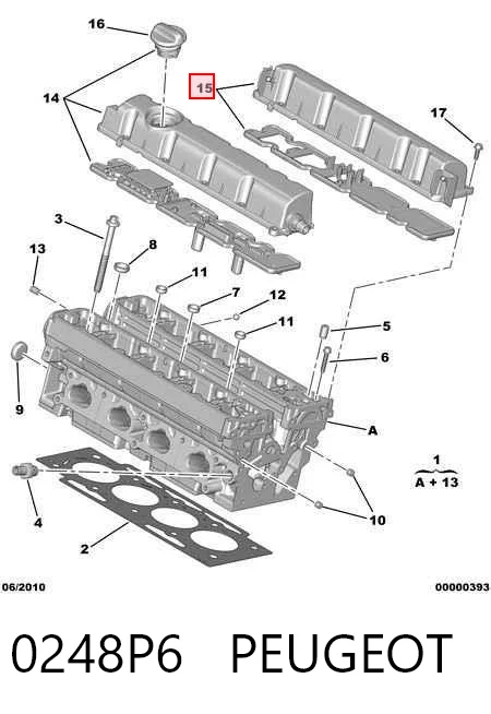 0248P6 Peugeot/Citroen Pokrywa zaworowa