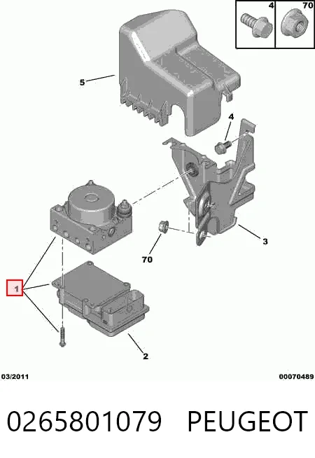 Sterownik ABS  hydrauliczny do Fiat Qubo  225