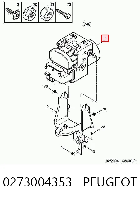 Sterownik ABS  hydrauliczny do Citroen Xsara Picasso N68