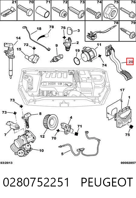 Do koszyka Pedał przyspieszenia (gazu) Citroen C4 I LC