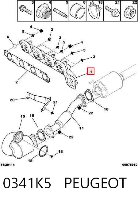 Kolektor wydechowy do Peugeot Boxer 250