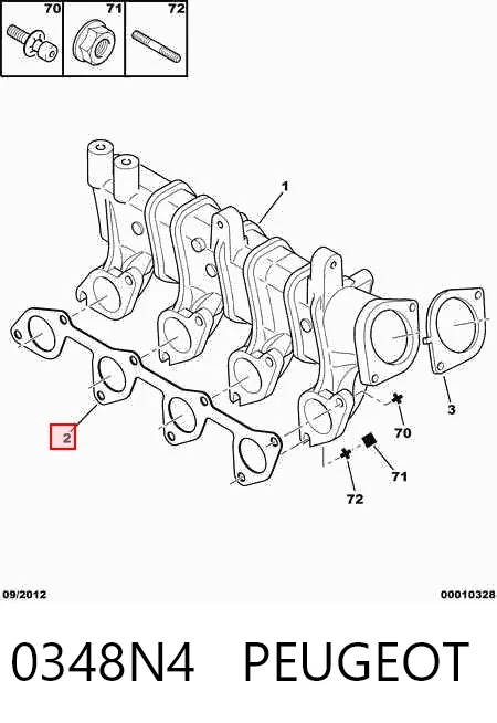 Do koszyka Uszczelka kolektora ssącego Peugeot 406  8B