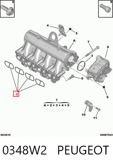 Uszczelka kolektora ssącego do Fiat Doblo I 223