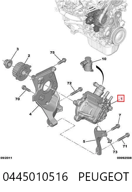 0445010516 Peugeot/Citroen Pompa wtryskowa wysokiego ciśnienia