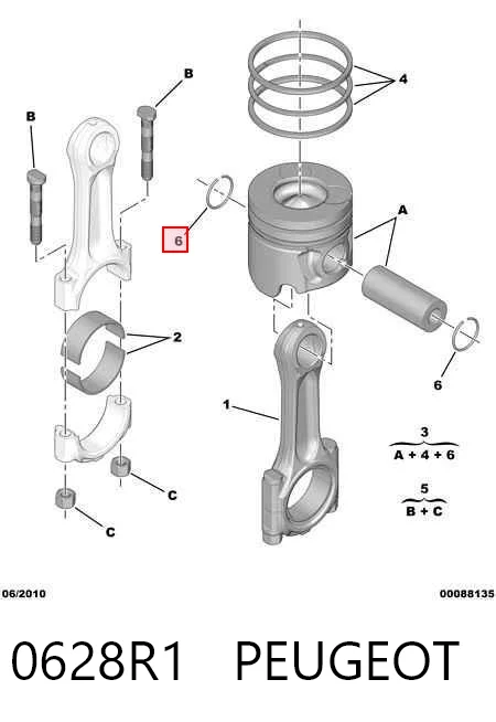 Tłok, komplet do jednego cylindru, STD Peugeot Expert TEPEE minivan (VF3V) (2007 - 2016) cena, od 104,49 USD