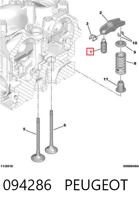 PI060055 Freccia Kompensator hydrauliczny (popychacz hydrauliczny), popychacz zaworu