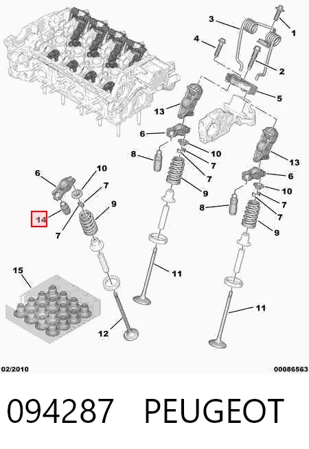132295434R Renault (RVI) Kompensator hydrauliczny (popychacz hydrauliczny), popychacz zaworu