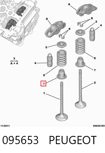Uszczelniacz zaworu dolotowego/wylotowego Citroen C5  III  kombi (RW) (2008 - 2017) cena, od 3,45 USD