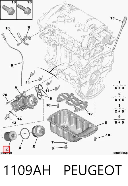 1109AH Peugeot/Citroen Filtr oleju