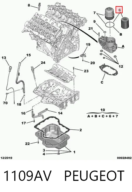 1109AV Peugeot/Citroen Filtr oleju