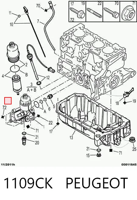 1109CK Peugeot/Citroen Filtr oleju