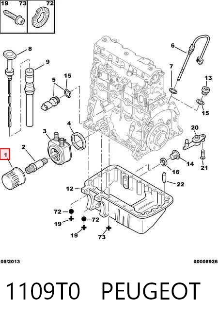 1109T0 Peugeot/Citroen Filtr oleju