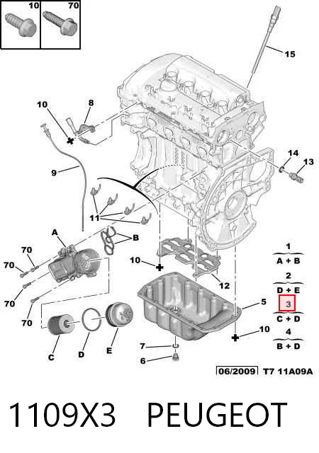 1109X3 Peugeot/Citroen Filtr oleju