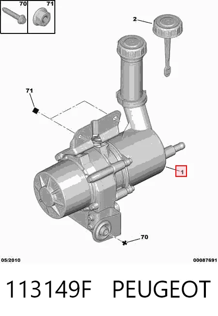 Pompa wspomagania hydraulicznego kierownicy Citroen C4 PICASSO I minivan (UD) (2006 - 2013) cena, od 82,11 USD