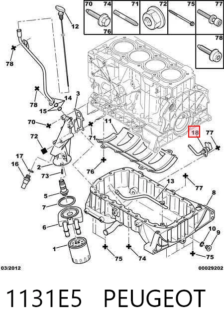 1131E5 Peugeot/Citroen Czujnik poziomu oleju silnikowego