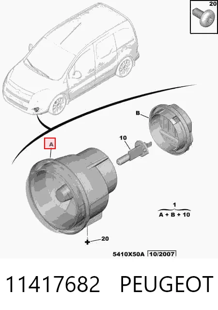  Lampa przeciwmgielna lewa/prawa Peugeot Expert 