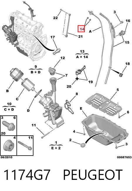 Bagnet poziomu oleju w silniku do Fiat Doblo I 223