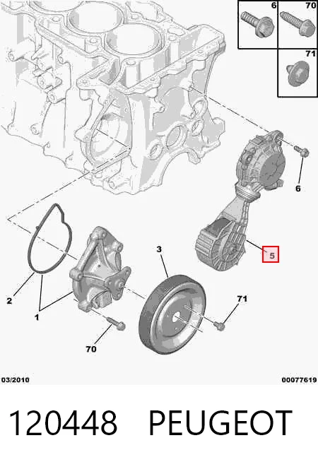 120448 Peugeot/Citroen Napinacz paska napędowego
