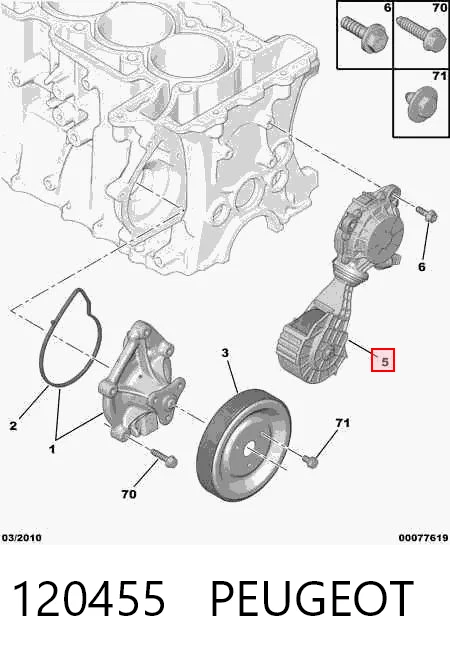 120455 Peugeot/Citroen Napinacz paska napędowego