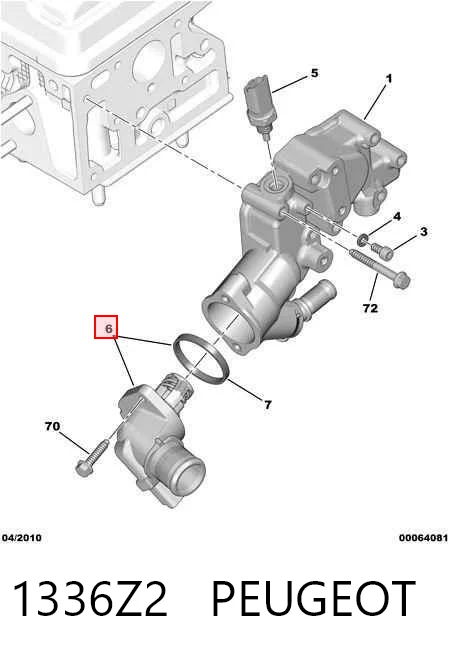 1336Z2 Peugeot/Citroen Termostat