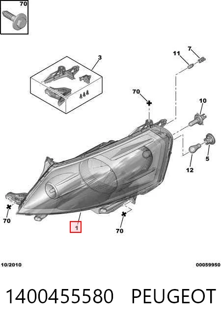 Reflektor lewy Peugeot Expert TEPEE minivan (VF3V) (2007 - 2016) cena, od 104,49 USD