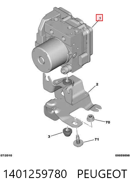Sterownik ABS  hydrauliczny do Peugeot Expert  VF