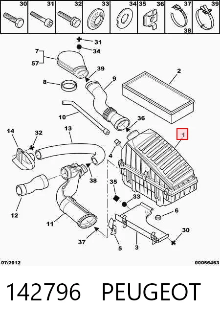 Obudowa filtra powietrza do Peugeot 405 I 15B
