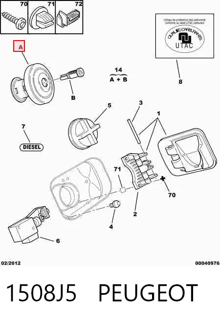 Korek wlewu paliwa do Citroen Jumper  230L
