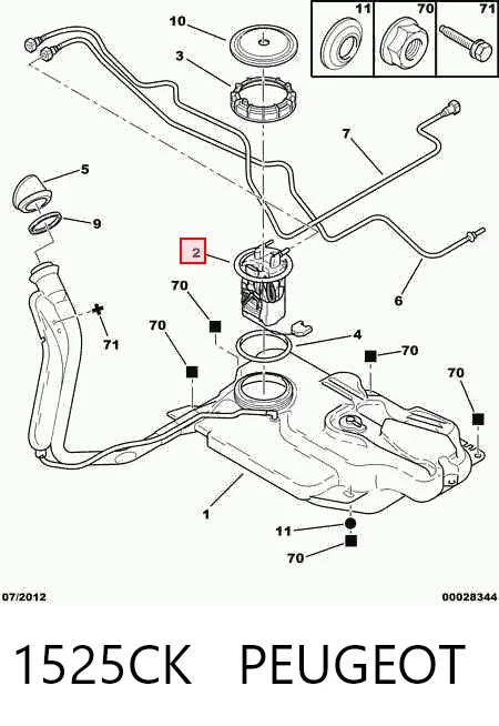 Moduł pompy paliwowej z czujnikiem poziomu paliwa Citroen C3 I hatchback (FC) (2002 - 2009) cena, od 61,38 USD