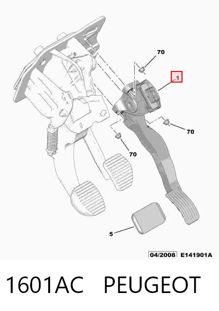 Pedał przyspieszenia (gazu) do Citroen C3 Picasso SH