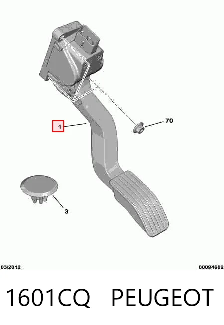 Pedał przyspieszenia (gazu) do Citroen C4 II B7