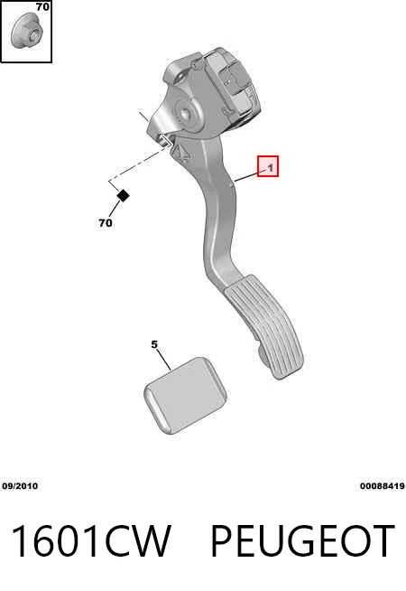 Pedał przyspieszenia (gazu) VAG 1601CW cena, od 30,65 USD