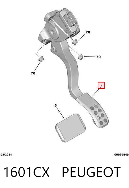 Do koszyka Pedał przyspieszenia (gazu) Citroen C4 II B7