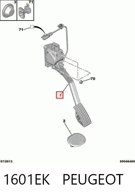 Pedał przyspieszenia (gazu) do Citroen C5  III  RW