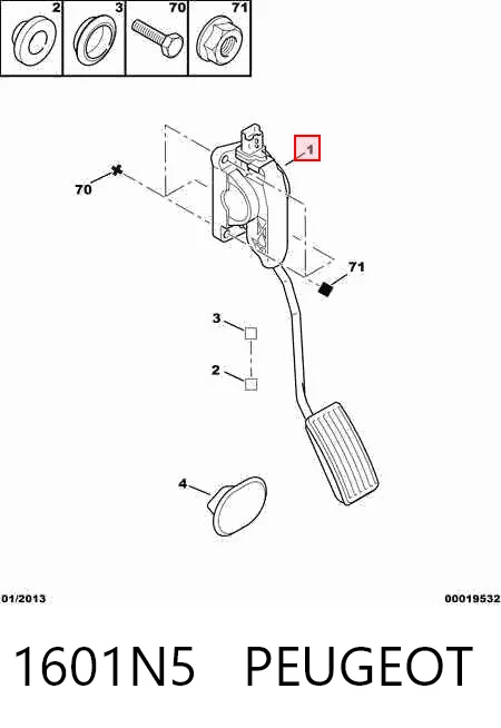 Pedał przyspieszenia (gazu) do Citroen C5 I DC