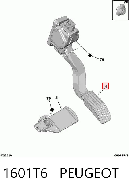 Pedał przyspieszenia (gazu) do Citroen C4 I 