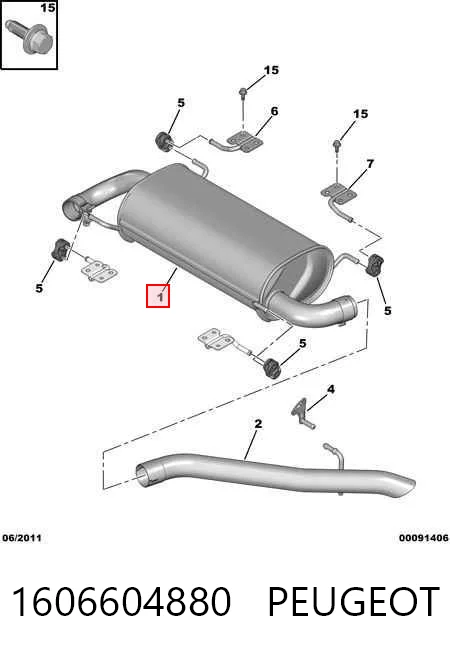 Tłumik, tylna część do Peugeot Boxer III 250